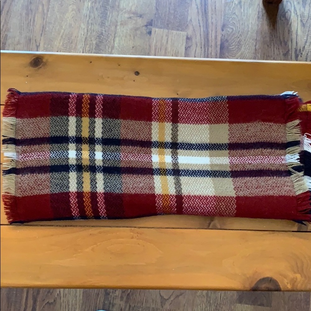 Plaid infinity scarf